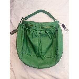 NWT DKNY Green Leather Hobo Shoulder Bag